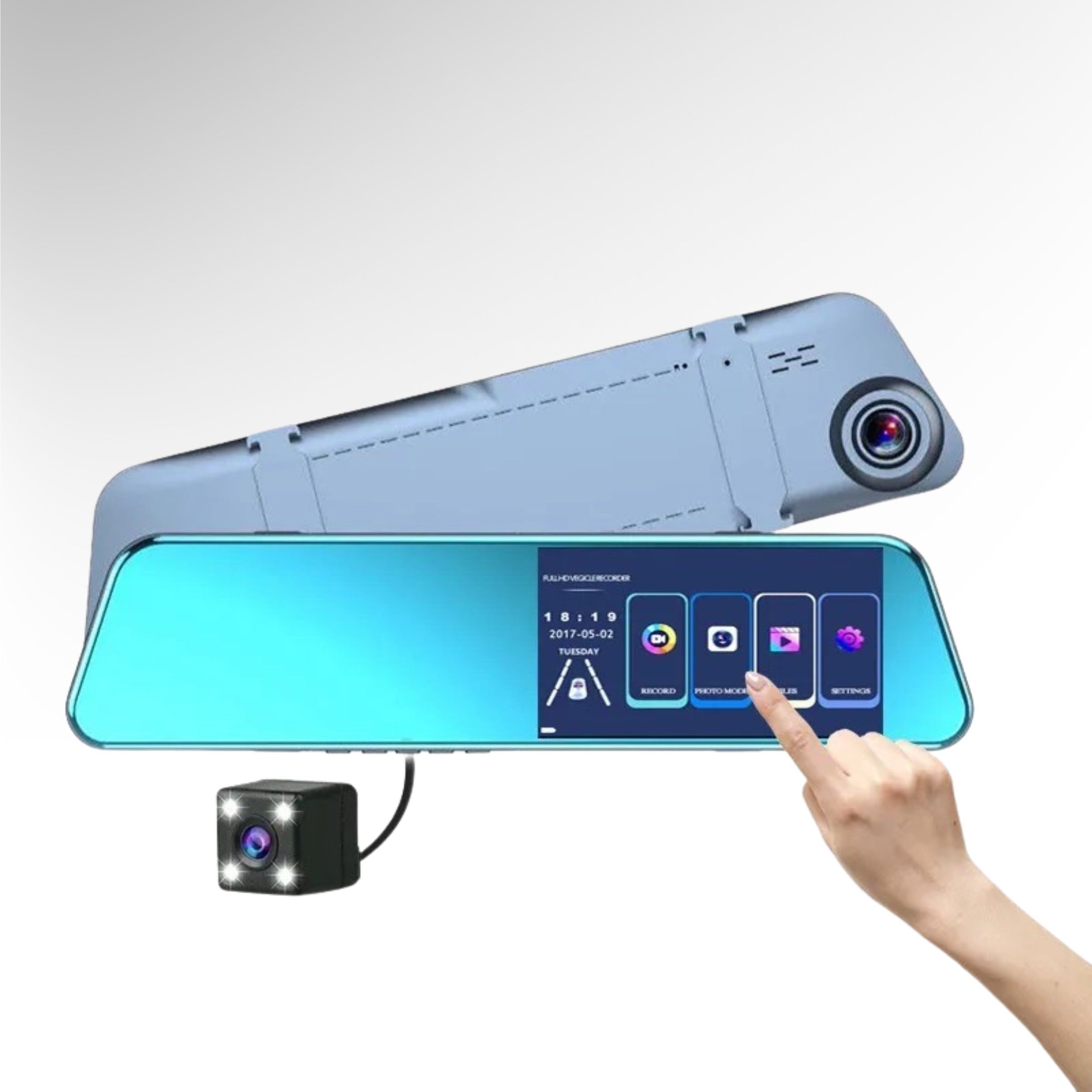 Dashcam 1080p con camara de marcha atras 1080p